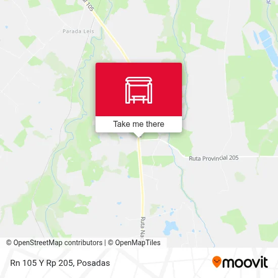 Mapa de Rn 105 Y Rp 205