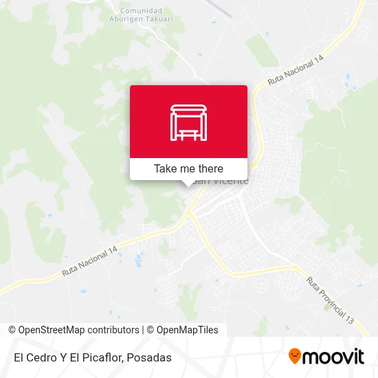 El Cedro Y El Picaflor map