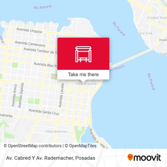 Av. Cabred Y Av. Rademacher map