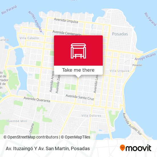 Av. Ituzaingó Y Av. San Martín map