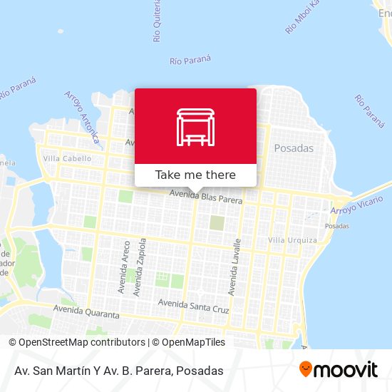 Av. San Martín Y Av. B. Parera map