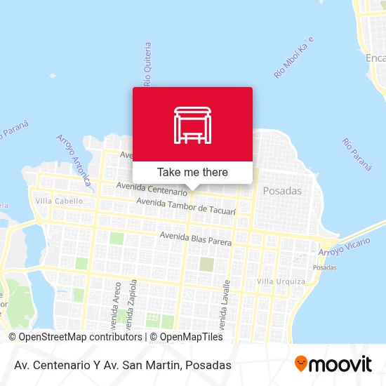 Av. Centenario Y Av. San Martin map