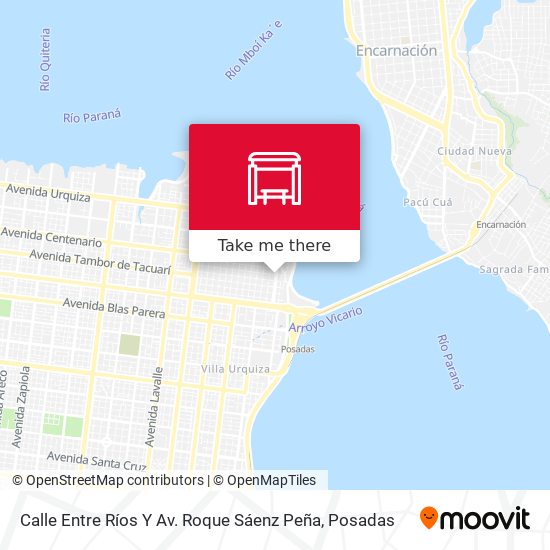 Mapa de Calle Entre Ríos Y Av. Roque Sáenz Peña