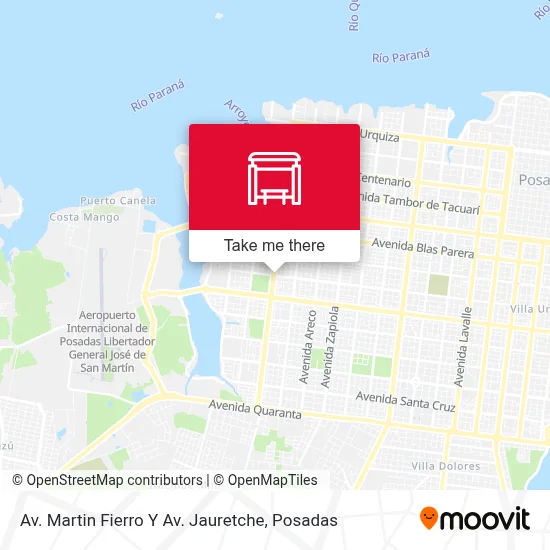 Av. Martin Fierro Y Av. Jauretche map