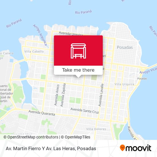 Av. Martin Fierro Y Av. Las Heras map