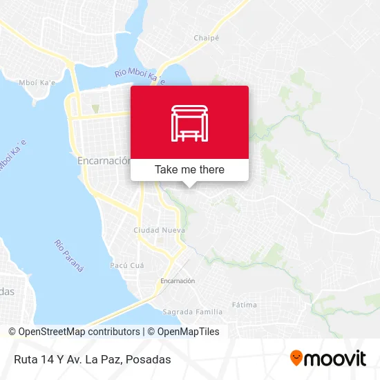 Mapa de Ruta 14 Y Av. La Paz