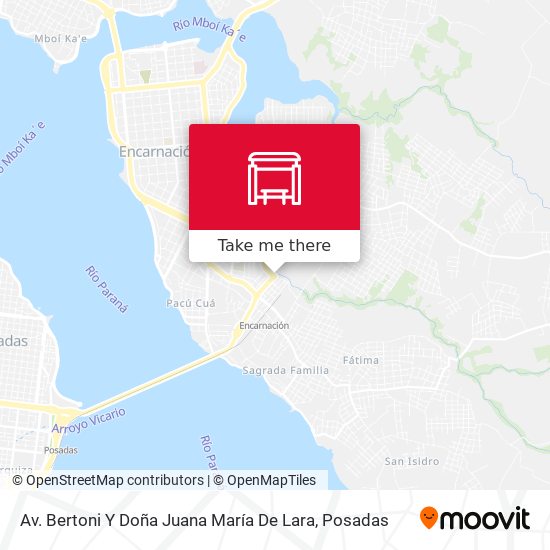 Av. Bertoni Y Doña Juana María De Lara map