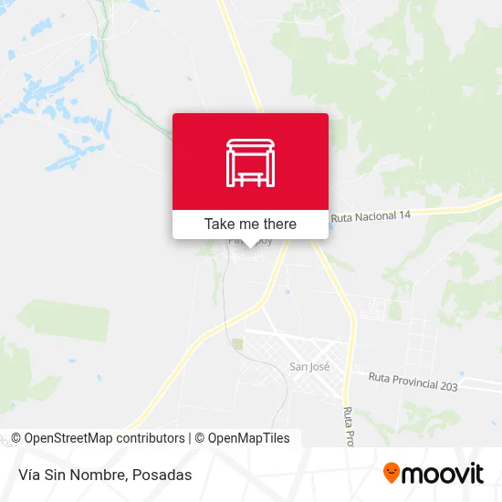 Vía Sin Nombre map