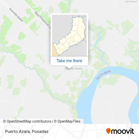 Puerto Azara map