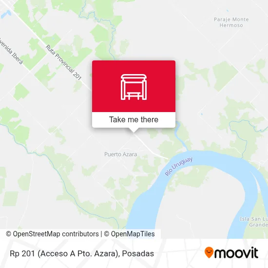 Rp 201 (Acceso A Pto. Azara) map