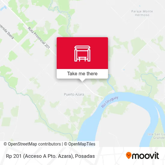 Rp 201 (Acceso A Pto. Azara) map