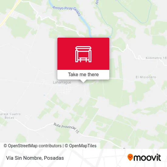 Vía Sin Nombre map