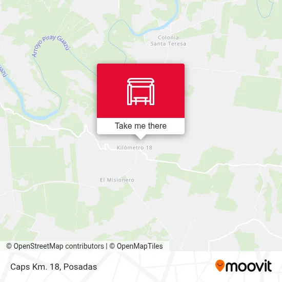 Caps Km. 18 map