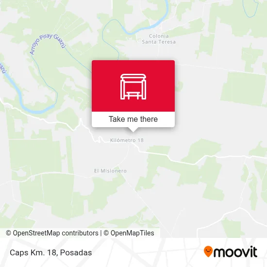 Caps Km. 18 map