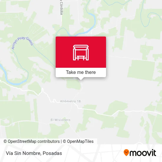 Vía Sin Nombre map