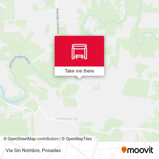 Vía Sin Nombre map