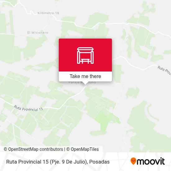 Ruta Provincial 15 (Pje. 9 De Julio) map