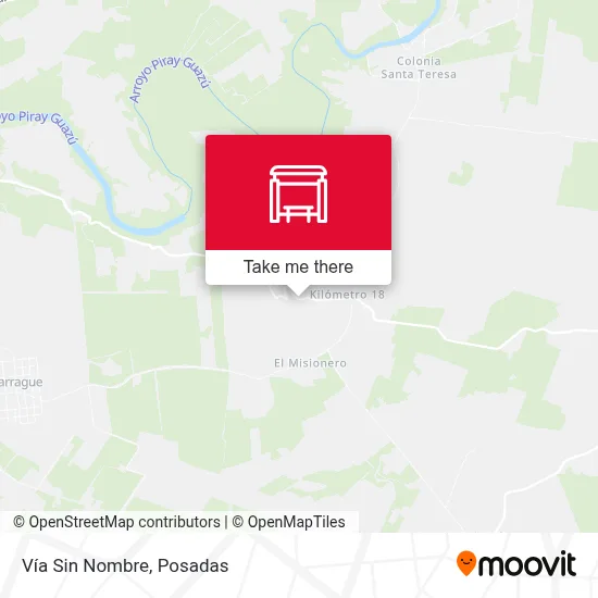 Vía Sin Nombre map