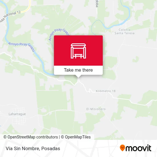 Vía Sin Nombre map