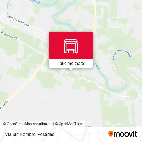 Vía Sin Nombre map