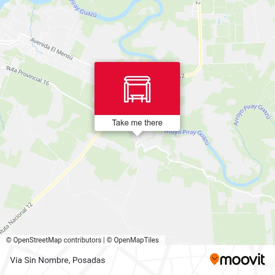 Vía Sin Nombre map