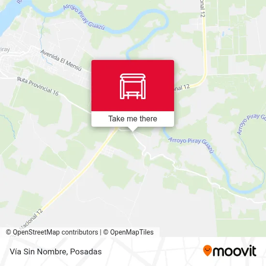 Vía Sin Nombre map