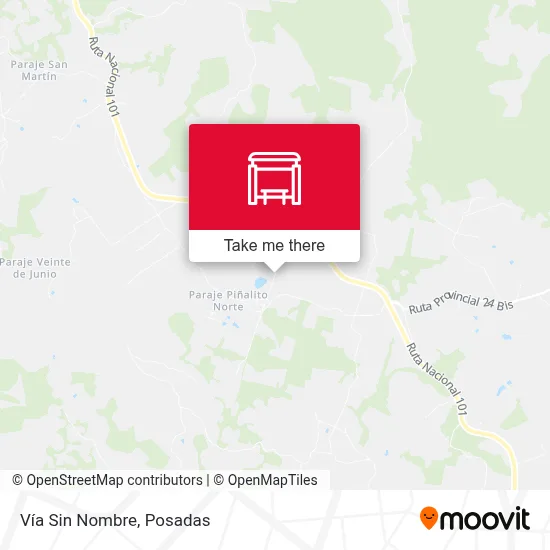 Vía Sin Nombre map