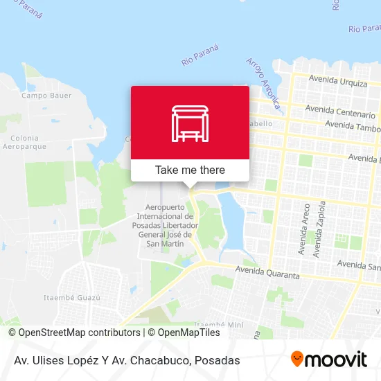 Av. Ulises Lopéz Y Av. Chacabuco map
