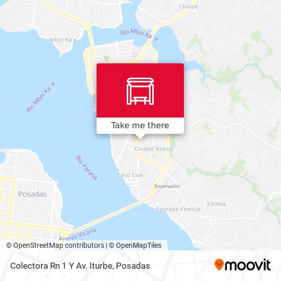 Colectora Rn 1 Y Av. Iturbe map