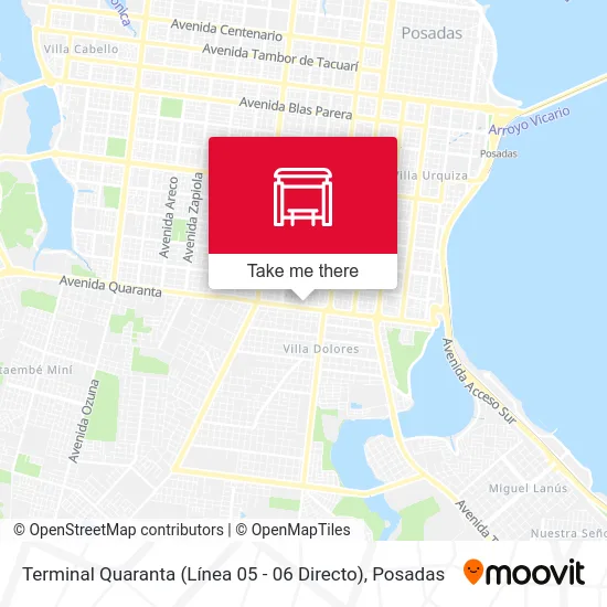 Terminal Quaranta (Línea 05 - 06 Directo) map