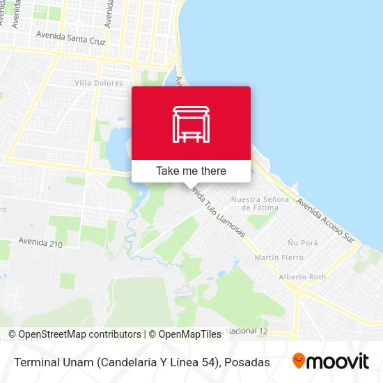 Terminal Unam (Candelaria Y Línea 54) map