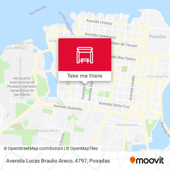 Mapa de Avenida Lucas Braulio Areco, 4797
