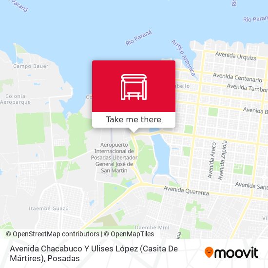 Avenida Chacabuco Y Ulises López (Casita De Mártires) map