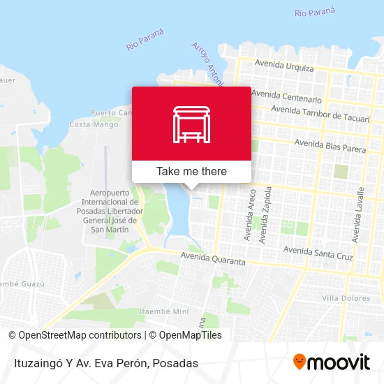 Mapa de Ituzaingó Y Av. Eva Perón