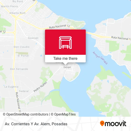 Av. Corrientes Y Av. Alem map