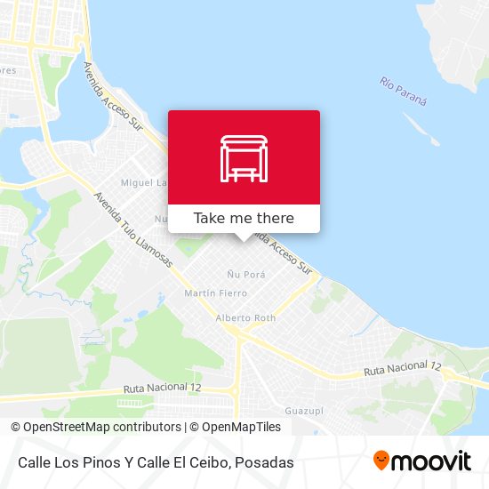 Mapa de Calle Los Pinos Y Calle El Ceibo