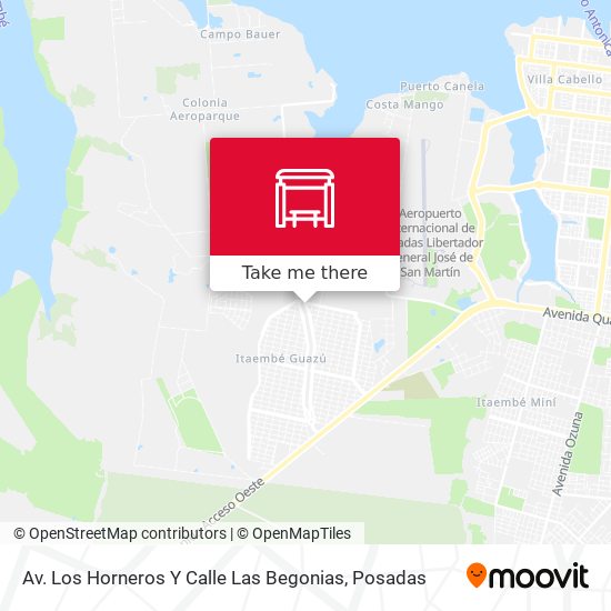 Av. Los Horneros Y Calle Las Begonias map