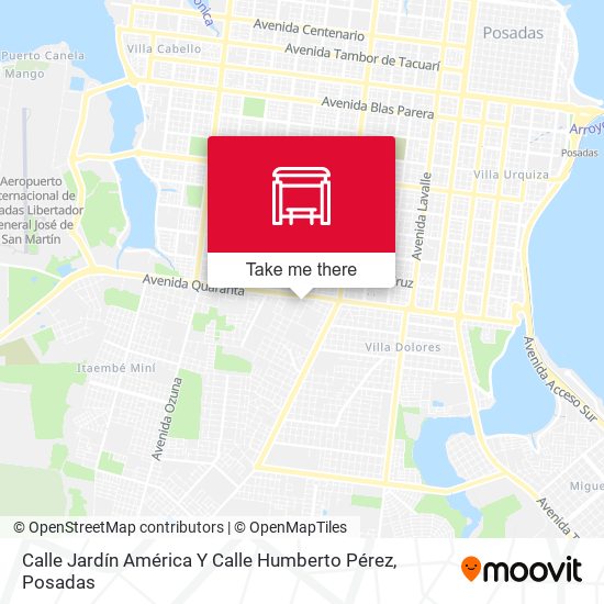 Calle Jardín América Y Calle Humberto Pérez map