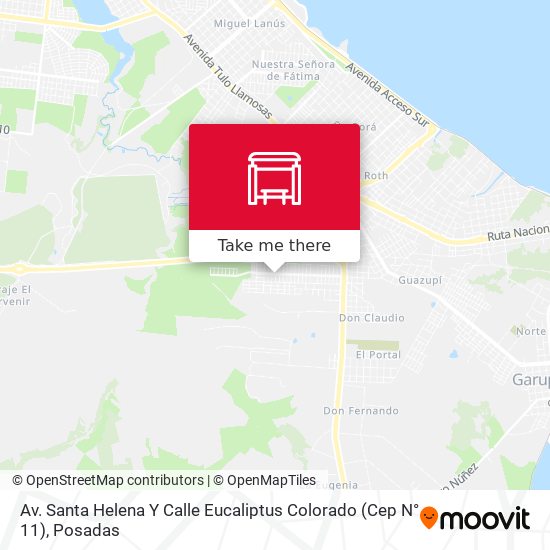 Mapa de Av. Santa Helena Y Calle Eucaliptus Colorado (Cep N° 11)