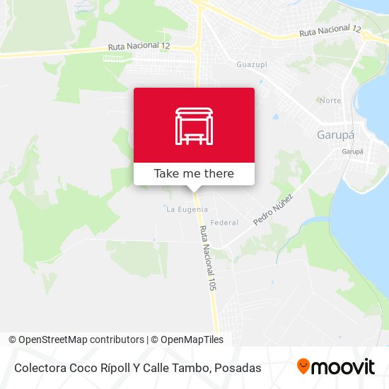 Mapa de Colectora Coco Rípoll Y Calle Tambo
