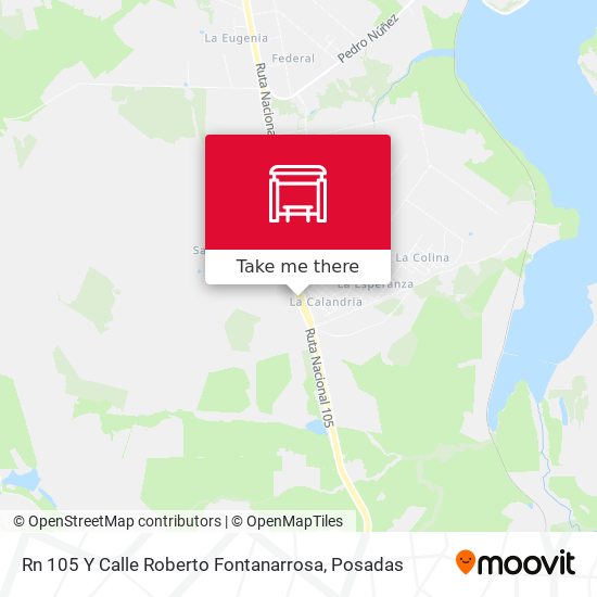 Mapa de Rn 105 Y Calle Roberto Fontanarrosa