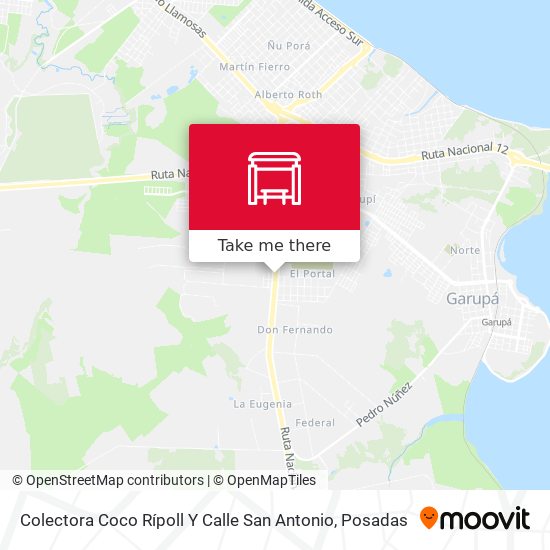 Colectora Coco Rípoll Y Calle San Antonio map