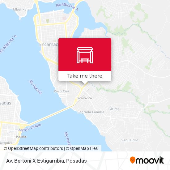 Mapa de Av. Bertoni X Estigarribia