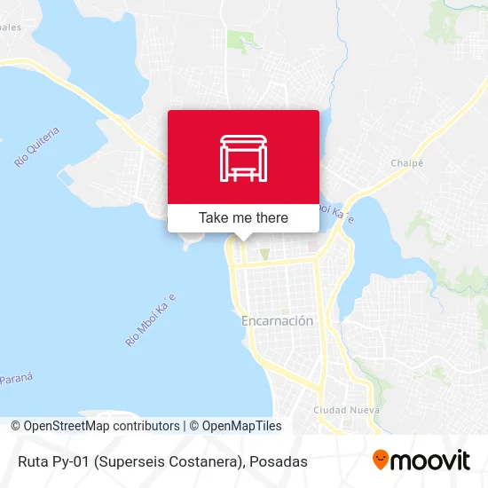 Ruta Py-01 (Superseis Costanera) map