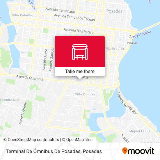 Mapa de Terminal De Ómnibus De Posadas