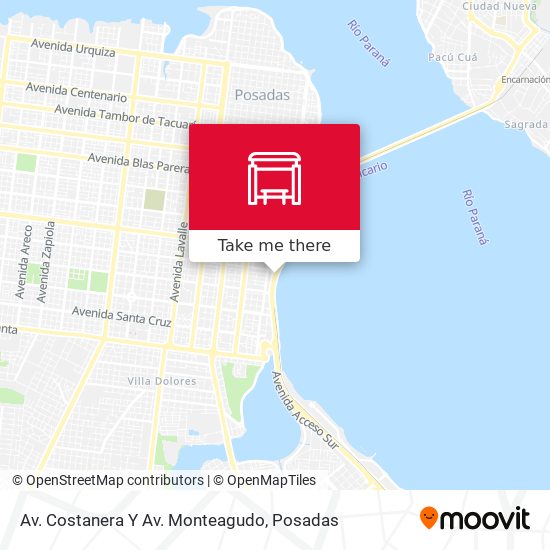Mapa de Av. Costanera Y Av. Monteagudo