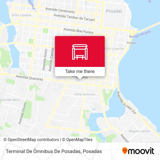 Mapa de Terminal De Ómnibus De Posadas