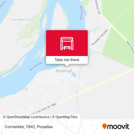 Corrientes, 1842 map