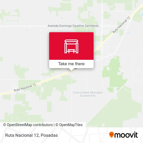 Mapa de Ruta Nacional 12