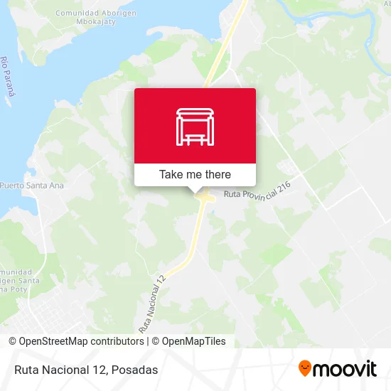 Mapa de Ruta Nacional 12